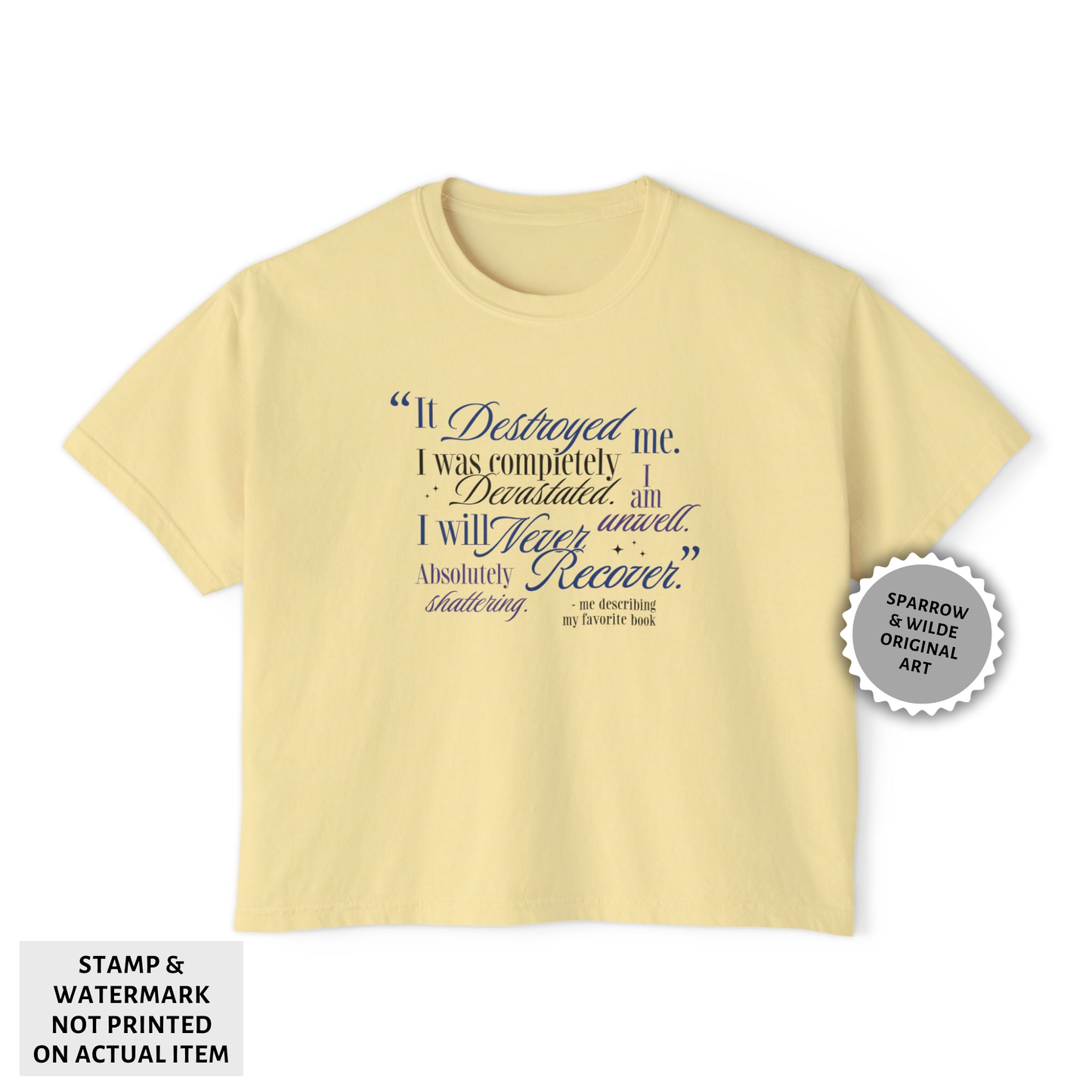 This Book Destroyed Me | Crop Top