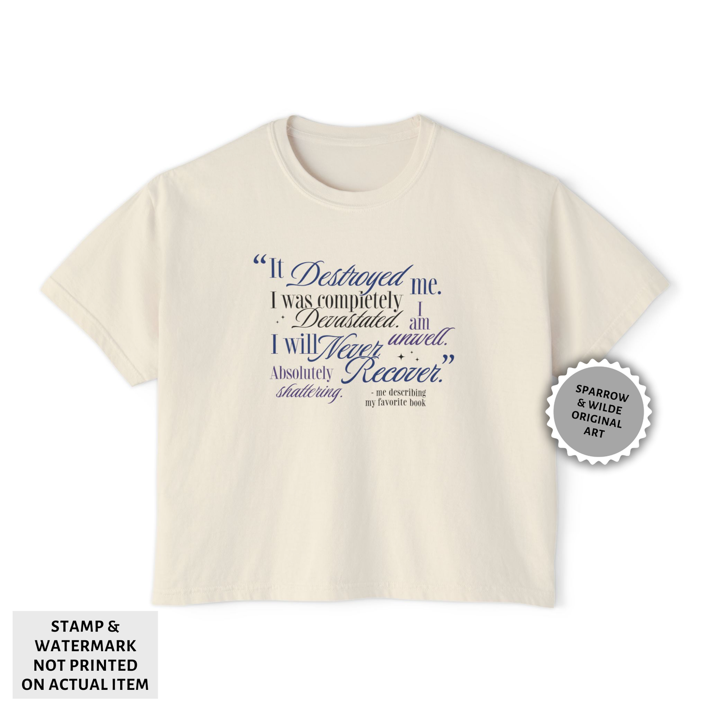 This Book Destroyed Me | Crop Top