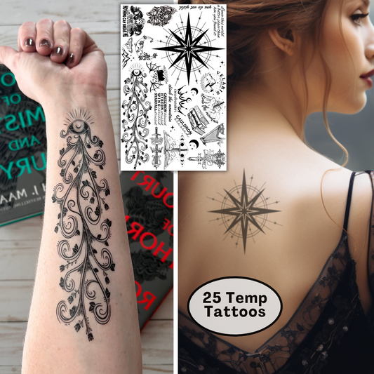 ACOTAR Temporary Tattoos | Sheet 2