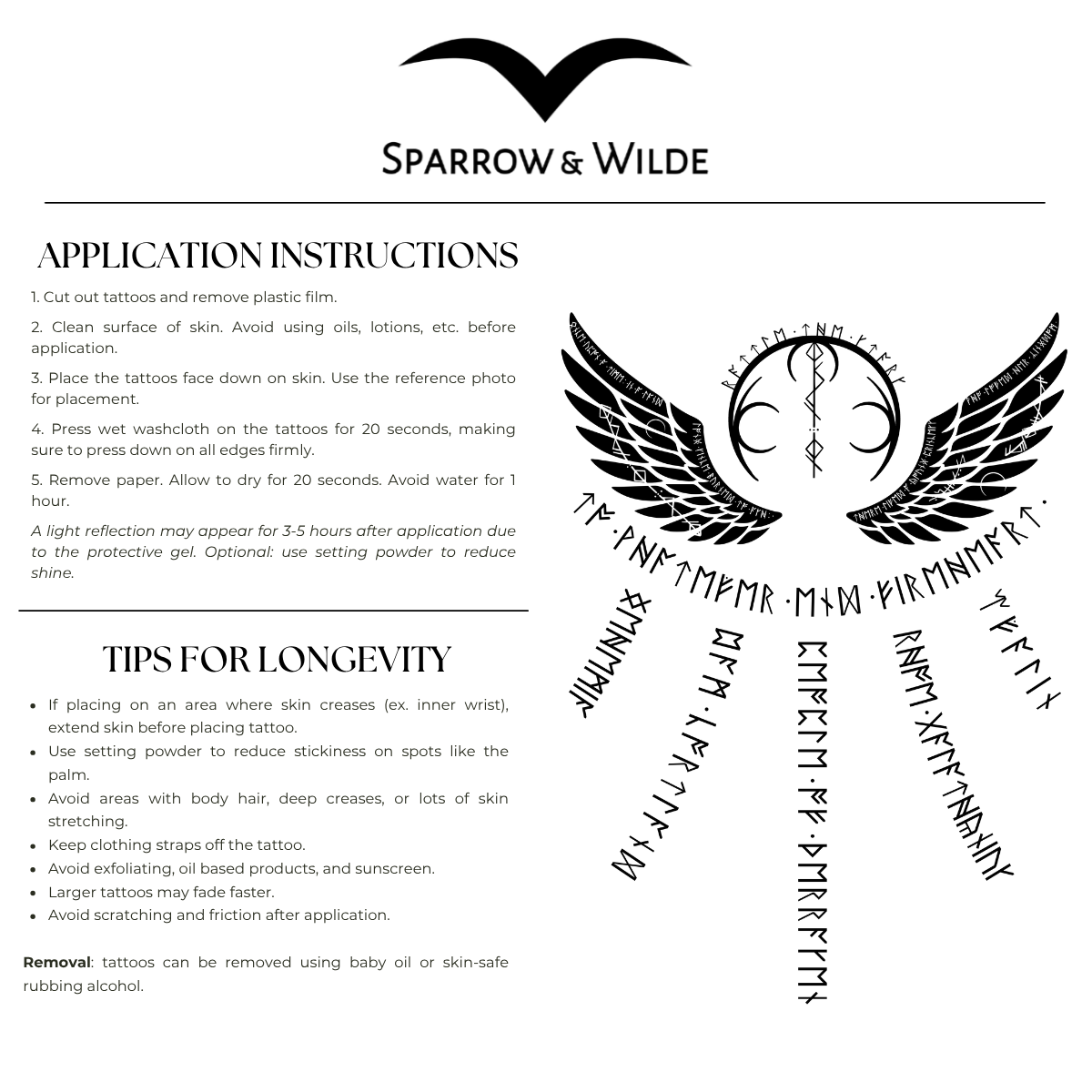 Throne of Glass Temporary Tattoo | Aelin Back