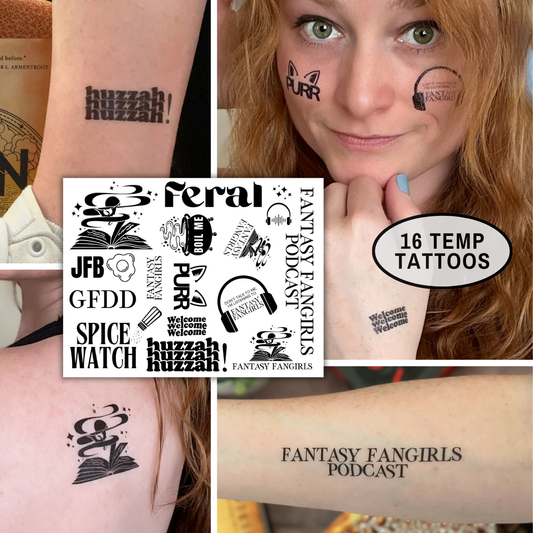 Fantasy Fangirls | Temporary Tattoo Sheet