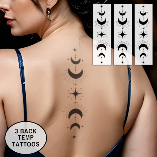 ACOTAR Temporary Tattoo | Feyre Back - Set of 3