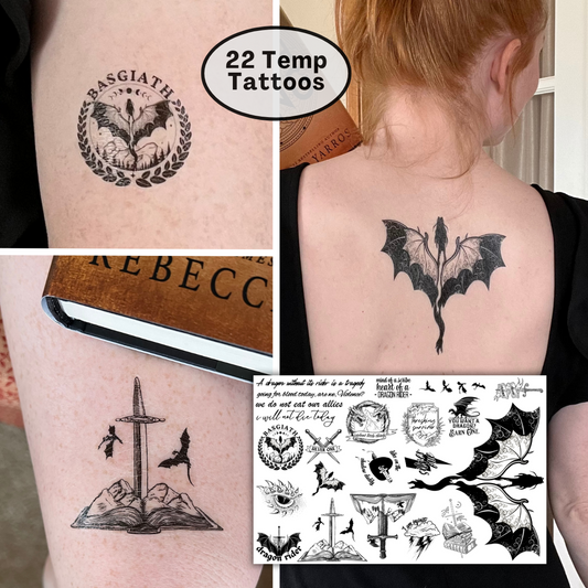 Fourth Wing Temporary Tattoos