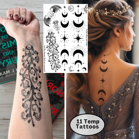 ACOTAR Temporary Tattoos | Feyre Cosplay Sheet