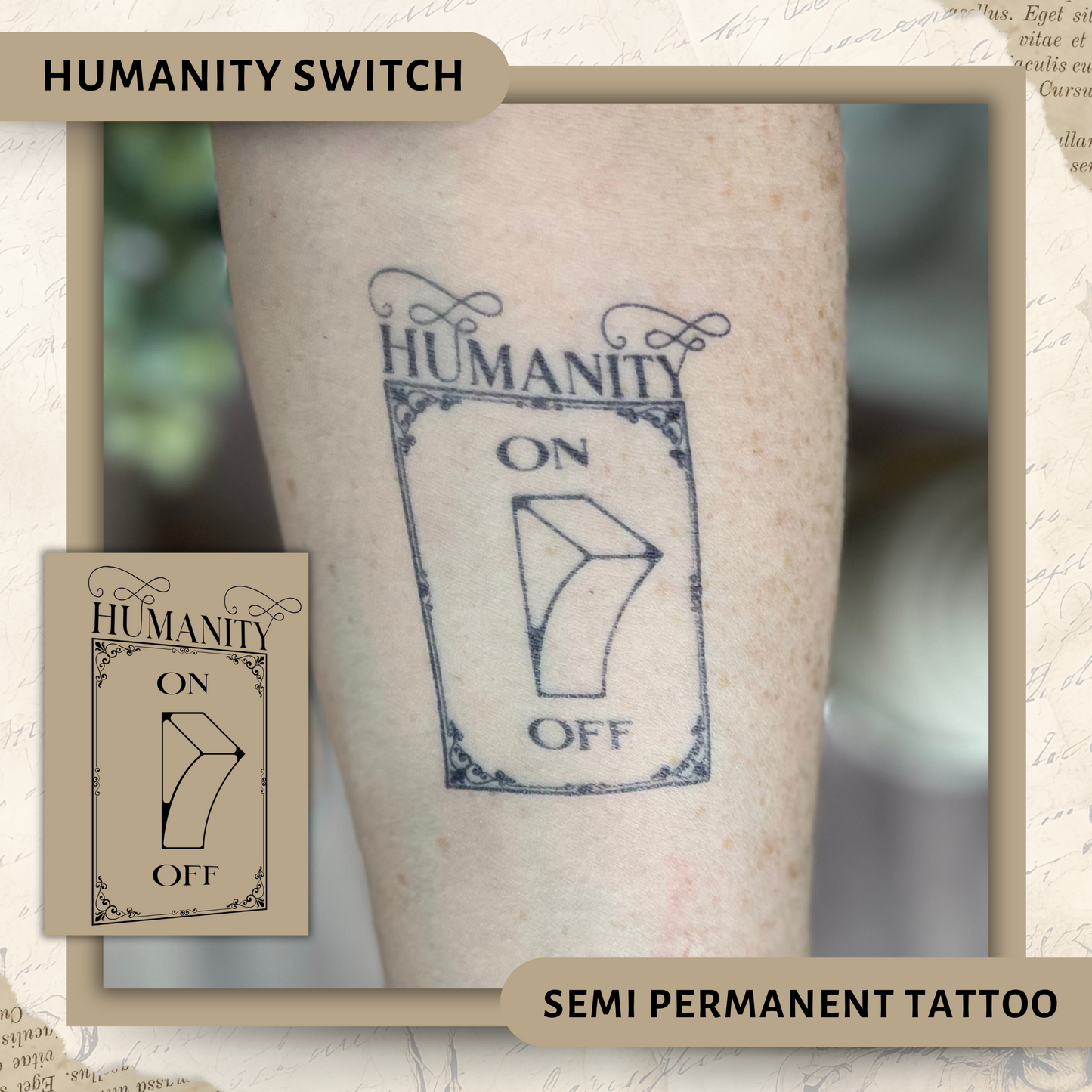 Humanity Switch | Semi-Permanent Tattoo