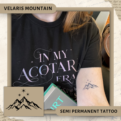 Velaris Mountain | ACOTAR Semi-Permanent Tattoo