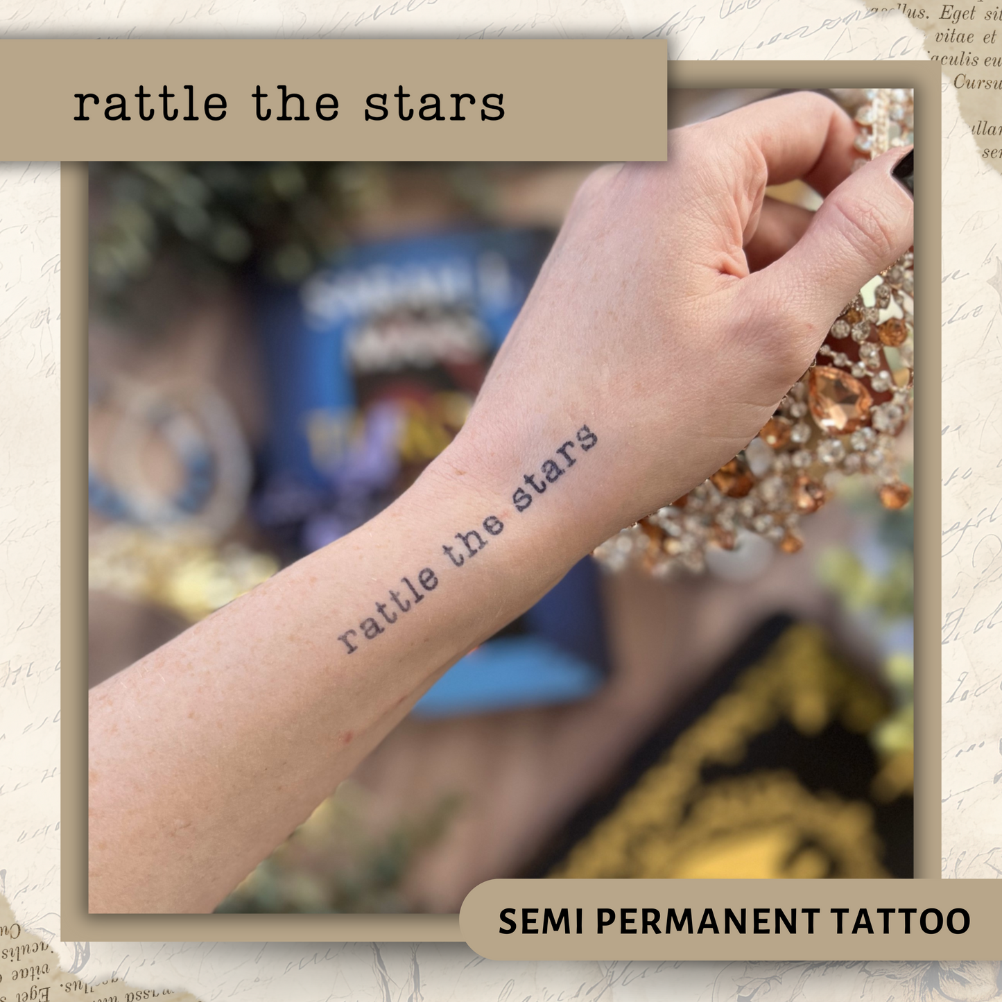 Rattle the Stars | Throne of Glass Semi-Permanent Tattoo