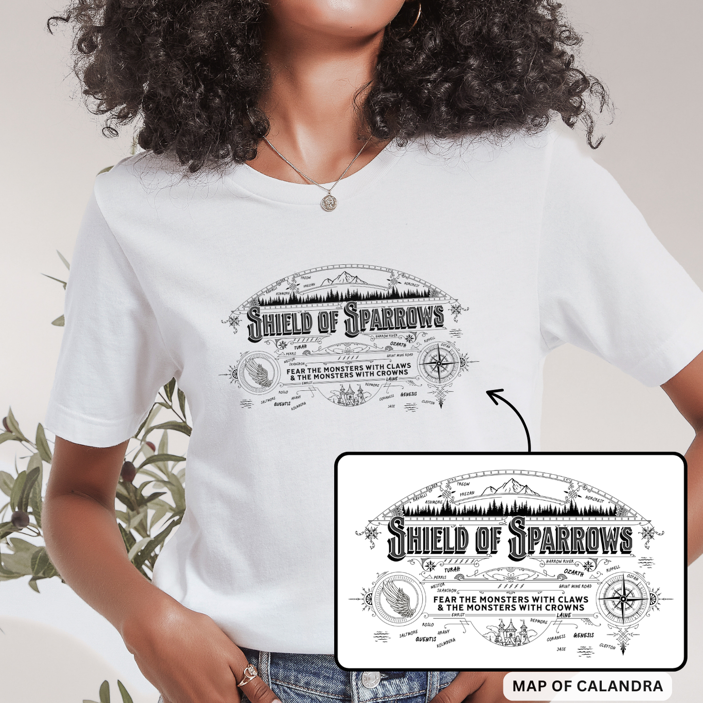 Calandra Map | Shield of Sparrows T-Shirt