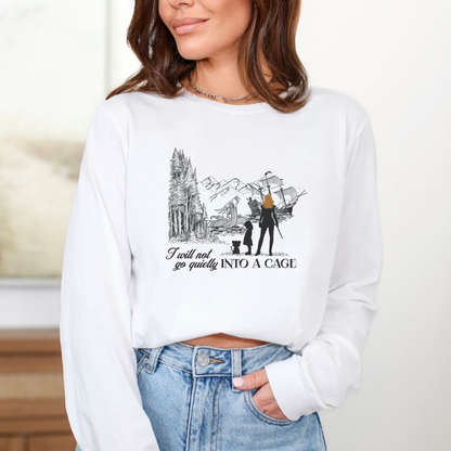 Into a Cage | Shield of Sparrows Long Sleeve T-Shirt