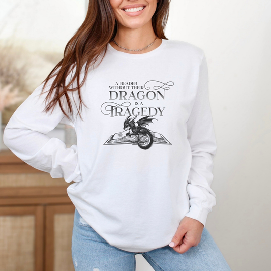 A Reader Without Their Dragon | Empyrean Long Sleeve Shirt