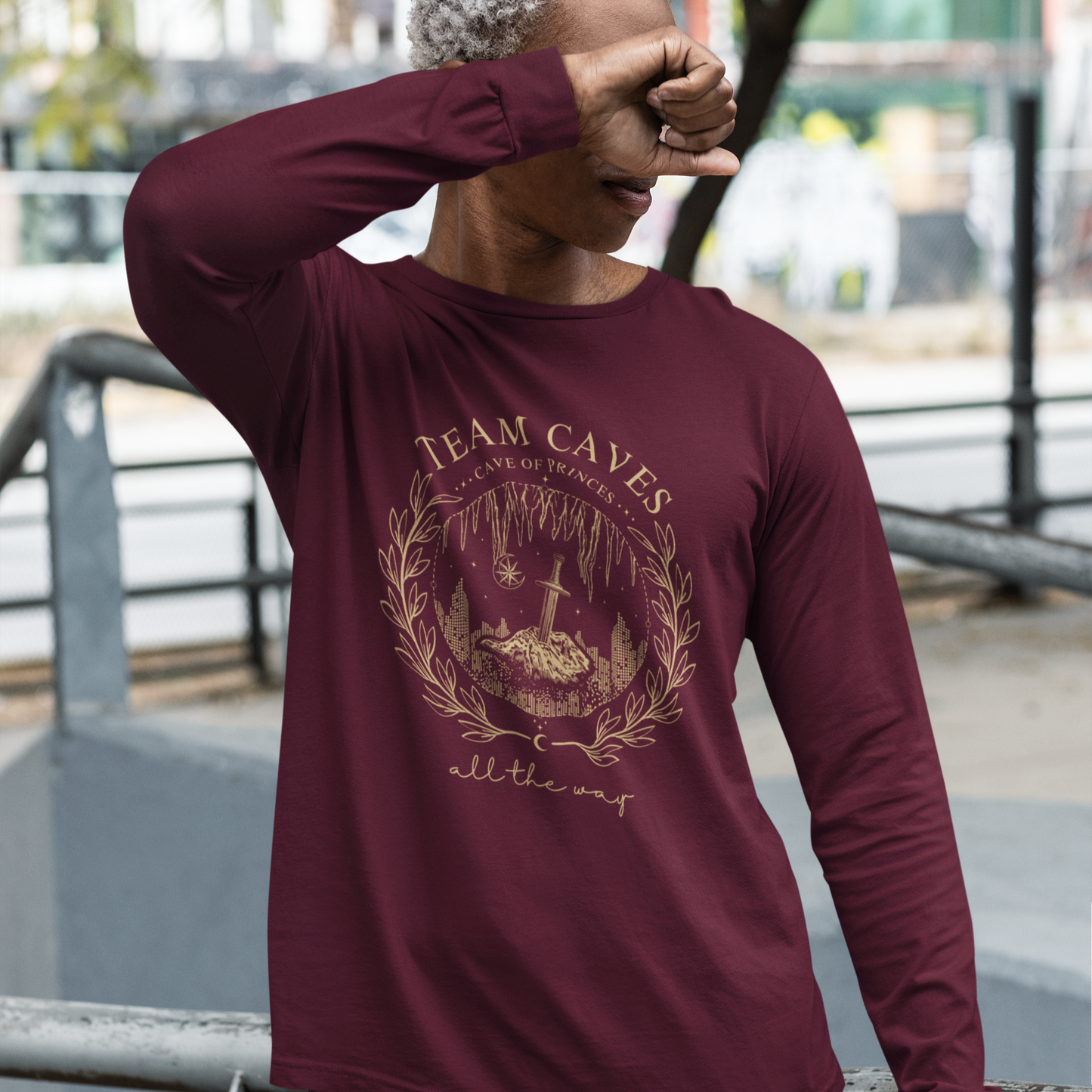 Team Caves | Crescent City Long Sleeve Tee