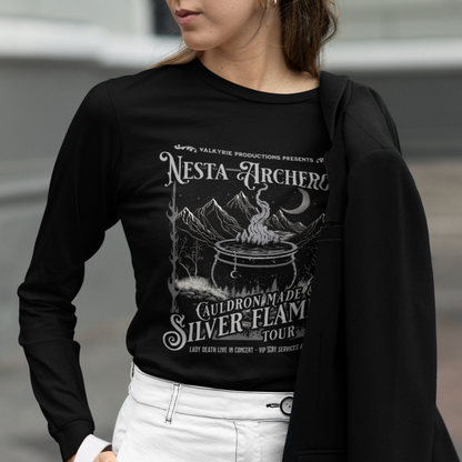 Cauldron Made & Silved Flames | ACOTAR Long Sleeve Tee