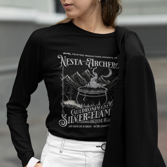 Cauldron Made & Silved Flames | ACOTAR Long Sleeve Tee