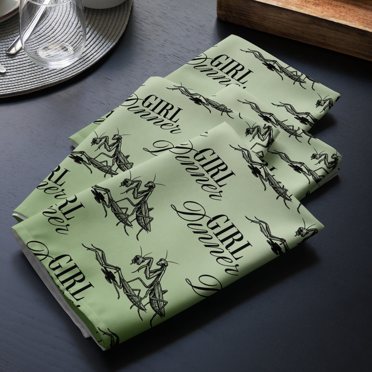 Mantis | Girl Dinner 4-Set Cloth Napkins