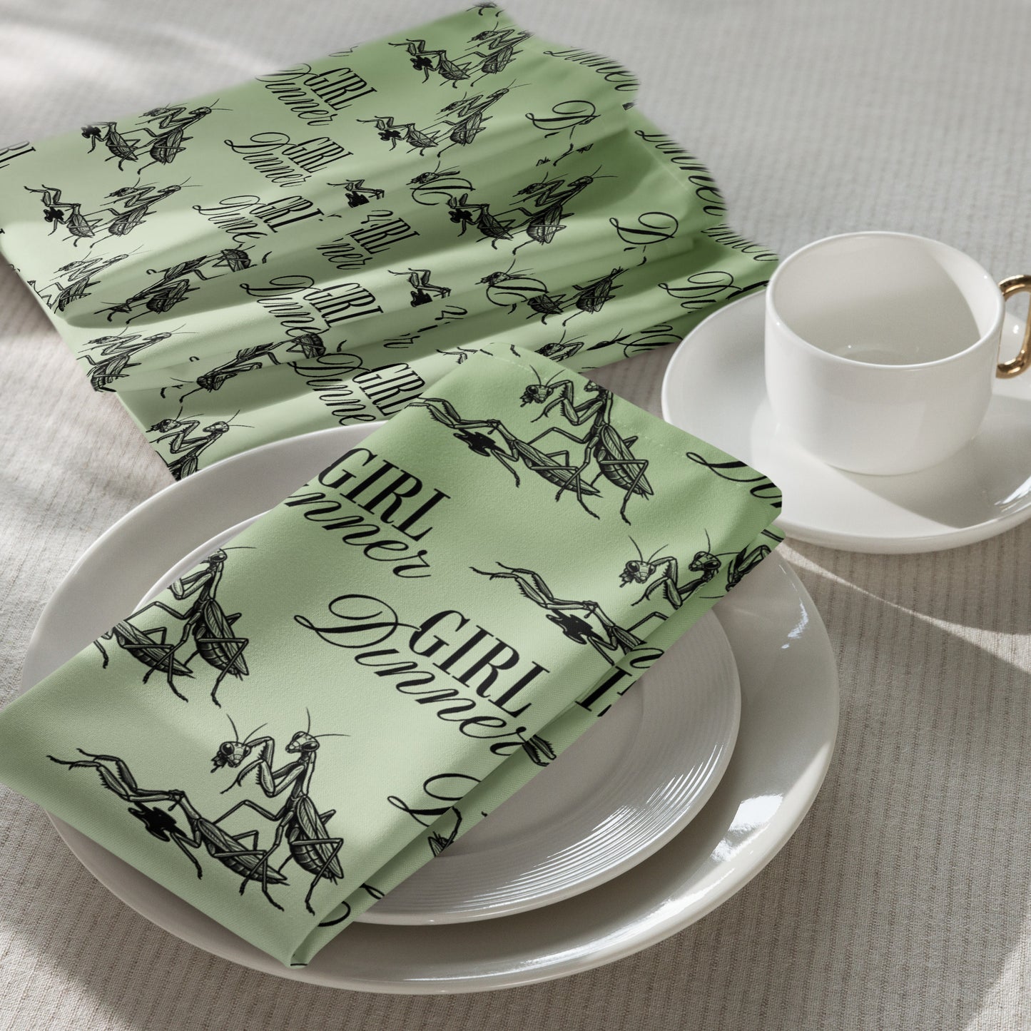 Mantis | Girl Dinner 4-Set Cloth Napkins