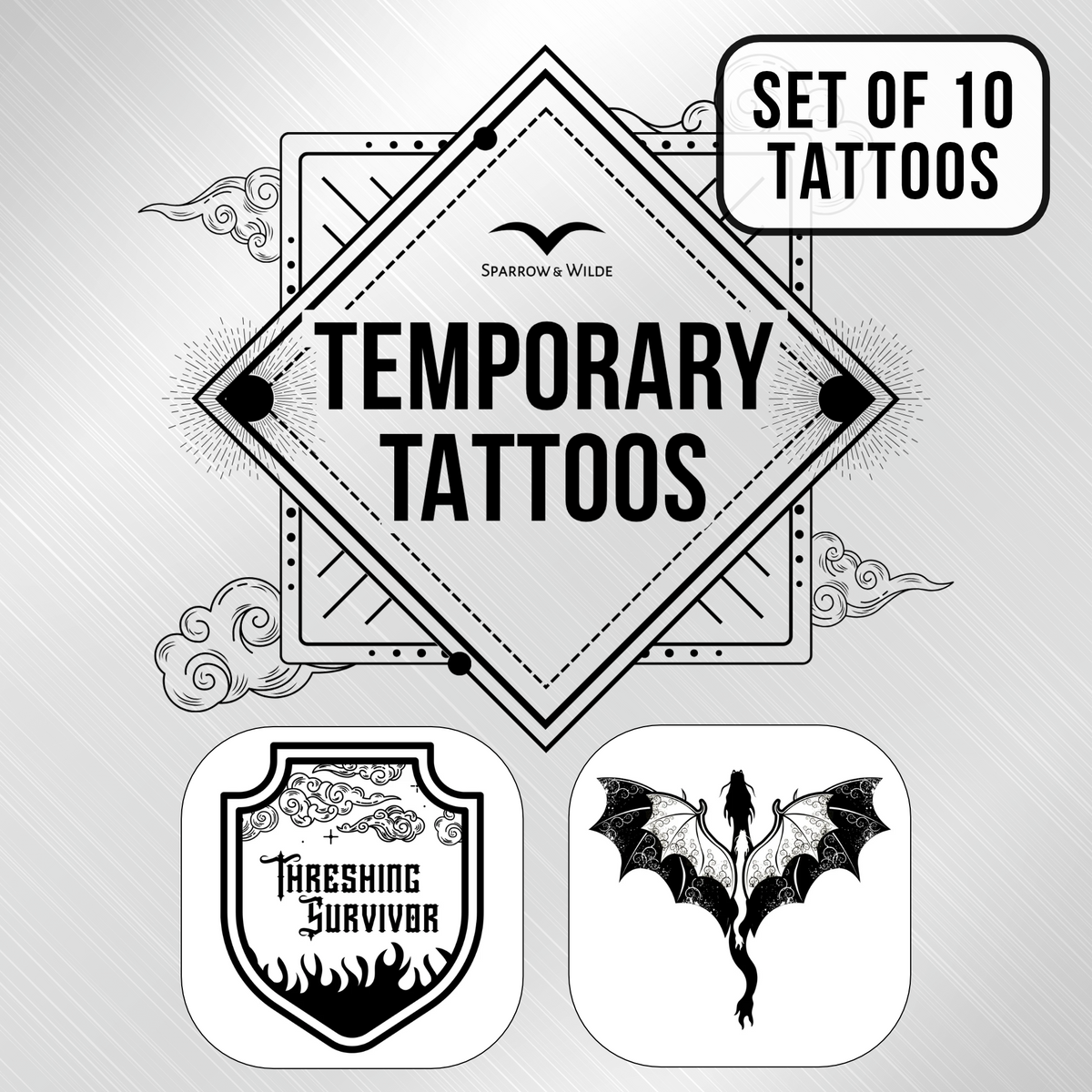 Threshing Day Temporary Tattoos - Set of 10