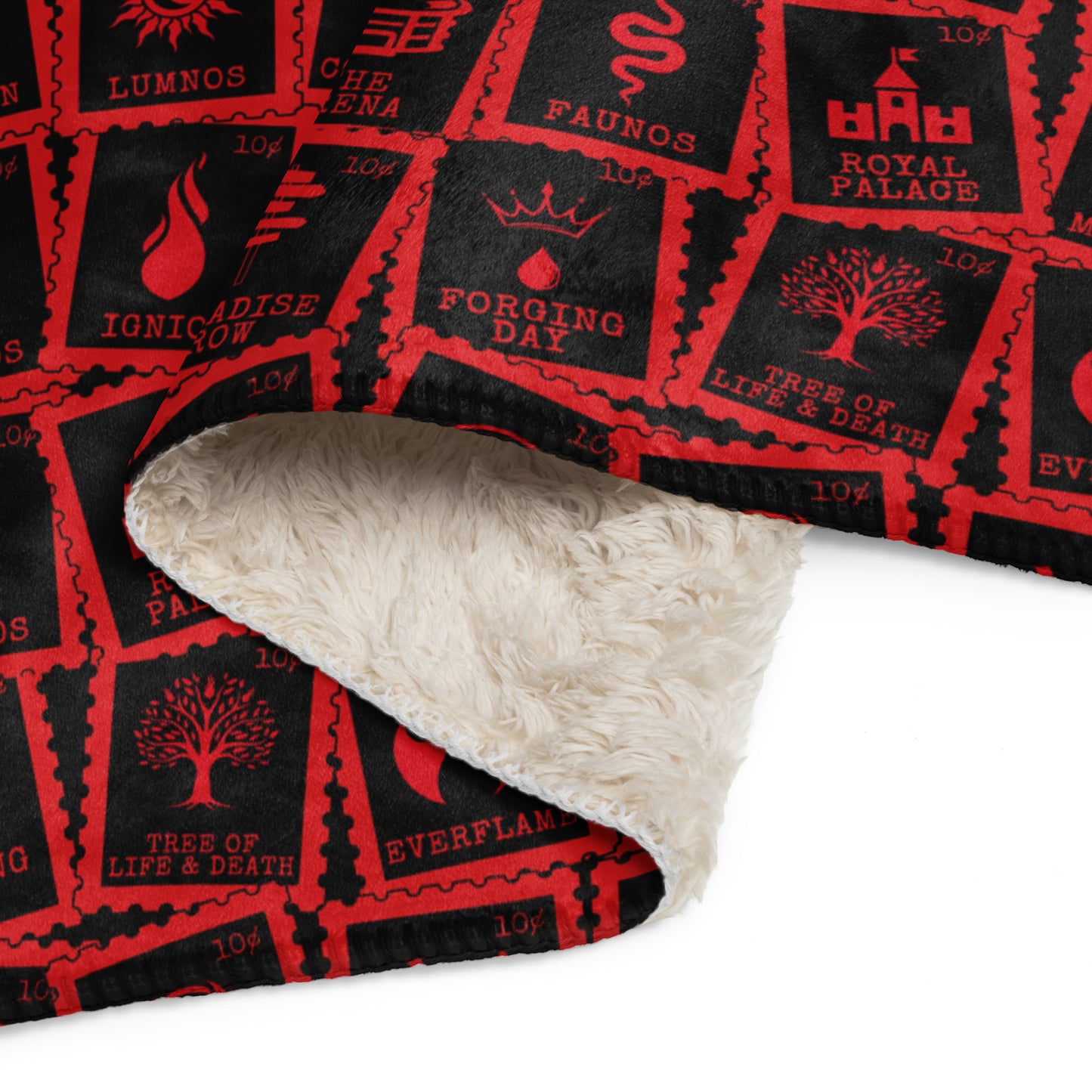 Stamps - Red | Kindred's Curse Blanket