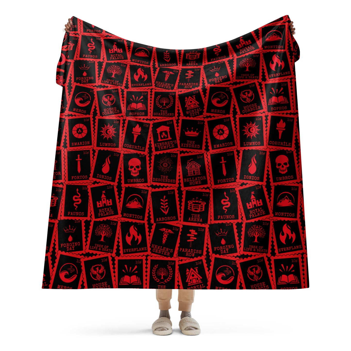 Stamps - Red | Kindred's Curse Blanket