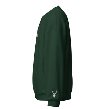 Green sweatshirt with a logo